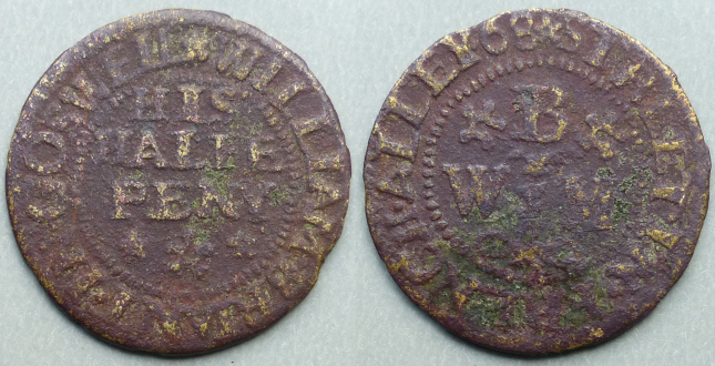 French Alley (Goswell Street), William Briant 1668 halfpenny French Alley (Goswell Street), William Briant 1668 halfpenny
